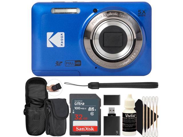 Kodak PIXPRO FZ55 16MP Digital Camera - Blue Essential Bundle
