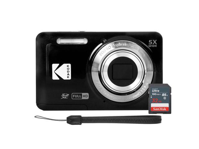 Kodak PIXPRO FZ55 16MP Digital Camera Black with SanDisk 32GB SDHC Ultra Memory Card