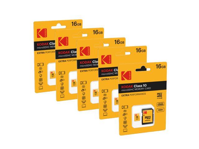Kodak 16GB Premium Performance microSDHC Memory Card Class 10 - 5-Pack