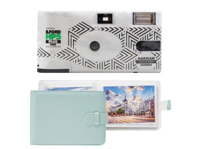Ilford HP5 Plus Black & White Single-Use Film Camera (35mm, 27 Exp) with Photo Storage Album