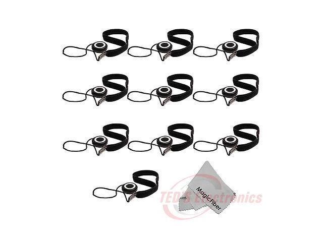 10 Pc. Lens Cap Holders + Lens Cleaning Cloth for SLR Digital cameras