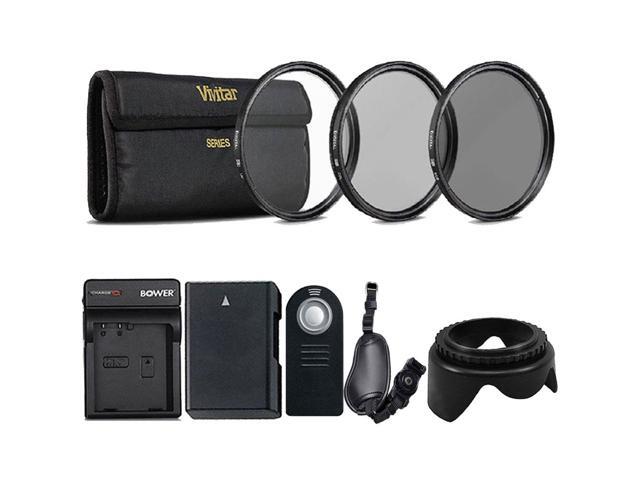 Vivitar 52mm UV CPL ND Kit with Replacement EN-EL14 Battery for Nikon D3200 D3300 D5200 D5300 D5500