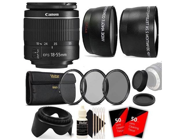 Canon EF-S 18-55mm III f3.5-5.6 Camera Lens with 58mm Deluxe Lens Accessory Kit