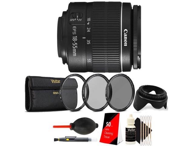 Canon EF-S 18-55mm III f3.5-5.6 Camera Lens with 58mm UV CPL ND Kit + Accessory Kit