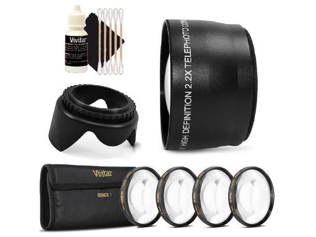 Vivitar 52mm Telephoto Lens Kit for Canon EOS Rebel T5 T5i & All Canon DSLR Camera