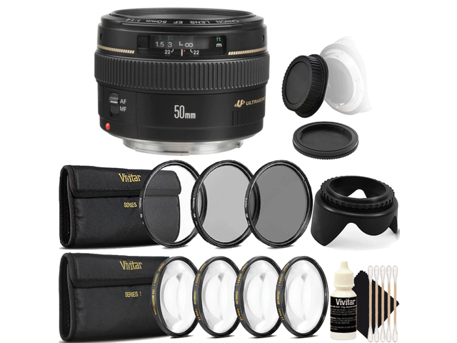 Canon EF 50mm f/1.4 USM Lens with UV CPL Filter Ultimate Accessory Kit for Canon EOS 550D 500D 450D 400D