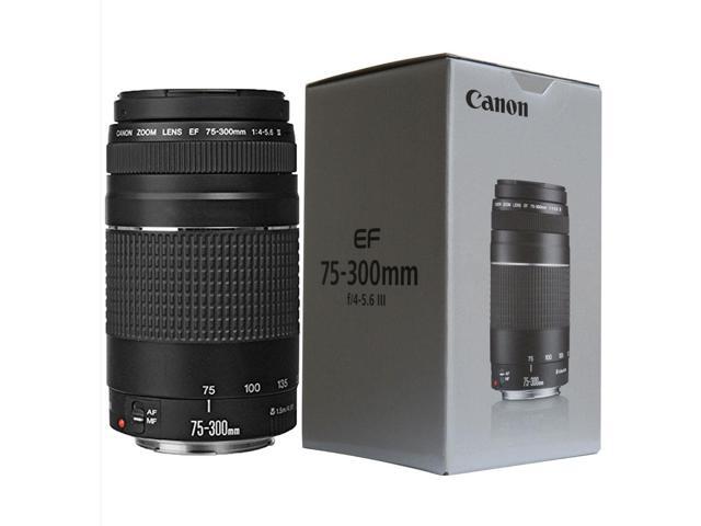 Canon EF 75-300mm f/4.0-5.6 III Lens + 58mm UV Filter + Lens Pen + Lens Cap Holder