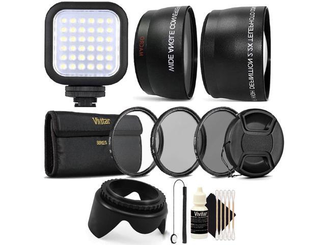 58MM Professional Lens Filter Accessory Kit + Compact LED Light for CANON EOS 550D 500D 450D 400D