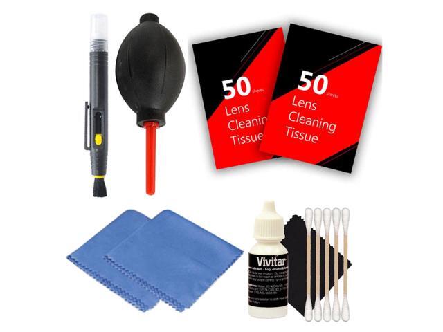 Lens Pen + Dust Blower + 100 Lens Tissue + Cleaning Cloth + 3pc Cleaning Kit