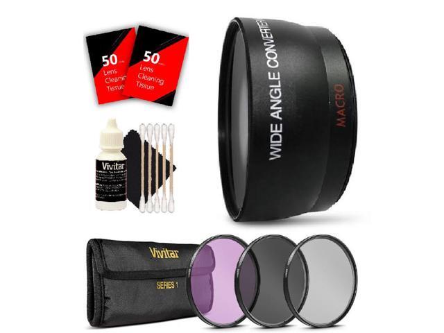 Vivitar 52mm Wide Angle Lens Kit for Canon EOS Rebel T6i T6 T5 & All Canon DSLR Camera