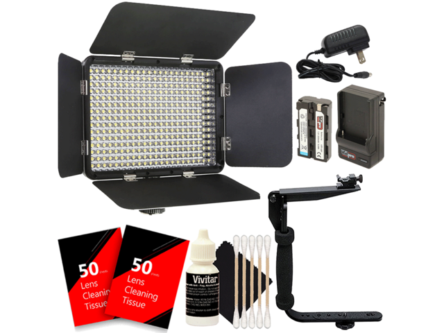 Vidpro 330X LED Video Light with Accessories