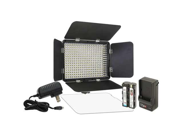 Vidpro LED-330X Varicolor Studio Video Lighting Kit w/ Barn Doors and Bundle Kit