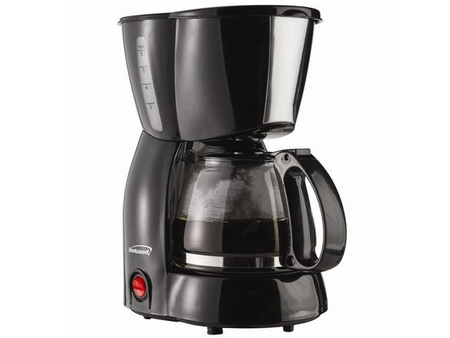 Brentwood TS-213BK White 4 Cups Coffee Maker, White