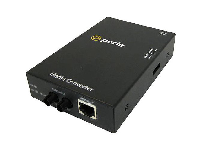 Perle 05050334 S-100-S2ST40 - Fast Ethernet Stand-Alone Media Converter 100BASE-TX (RJ-45) [100 m/328 ft.] to 100Base-EX 1310nm