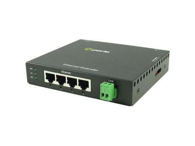 Perle 06003884 eX-KIT44-S110-TB - Fast Ethernet Extender Kit - 1 pair of 4 port eX-4S110-TB Ethernet Extenders - USA Power Cord