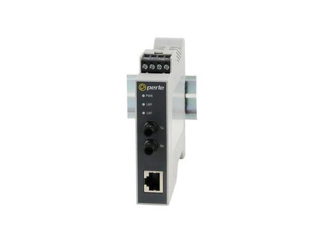 Perle 05091000 - SR-100-ST2 - Fast Ethernet Industrial Media Converter: 100BASE-TX (RJ-45) [100 m/328 ft] to 100BASE-FX 1310nm m