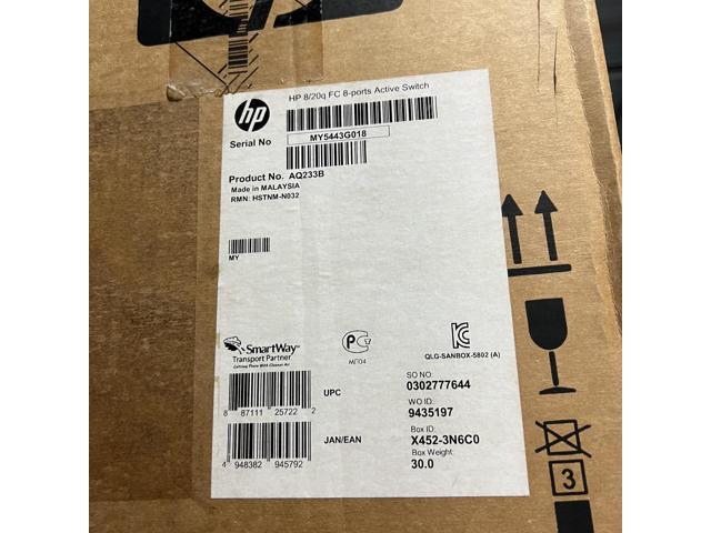HP 8/20Q FC 8-Ports Active Switch P/N: AQ233B