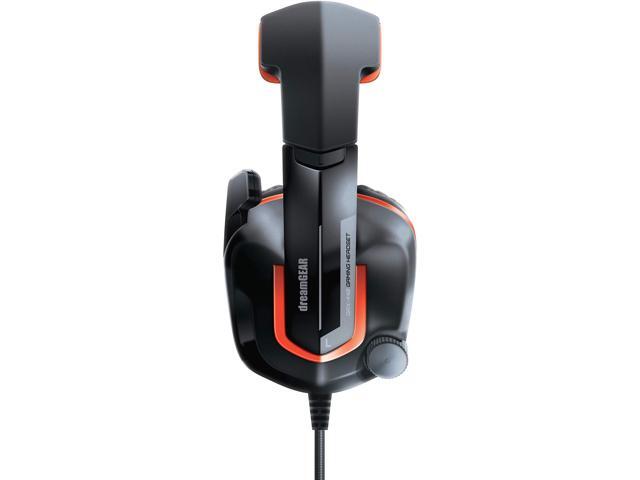 dreamGEAR GRX-440 Wired High Performance Headset + Mic and Volume Controls for Nintendo Switch, PS4, and Xbox One - Red/Black