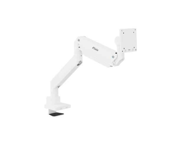 Pixio PS2S Titan White Premium Single Monitor Arm Ultrawide Heavy-Duty Stand fits up to 57 inch Monitors Holds up to 59.4lbs VESA Compatible...