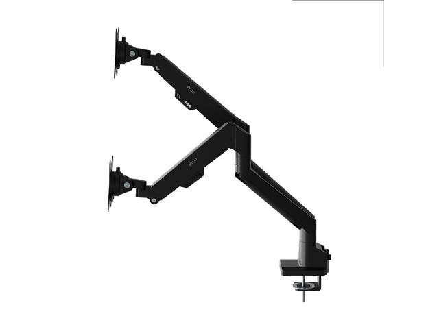 Pixio PS1D Wave Black Dual Monitor Arm Stand Desk Mount - Fits up to 32 inch Monitors and up to 19.8lbs, VESA Compatibility and Integrated Cable...