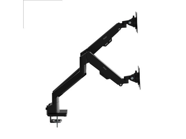 Pixio PS1D Wave Black Dual Monitor Arm Stand Desk Mount - Fits up to 32 inch Monitors and up to 19.8lbs, VESA Compatibility and Integrated Cable...