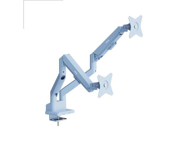 Pixio PS1D Wave Blue Dual Monitor Arm Stand Desk Mount - Fits up to 32 inch Monitors and up to 19.8lbs, VESA Compatibility and Integrated Cable...