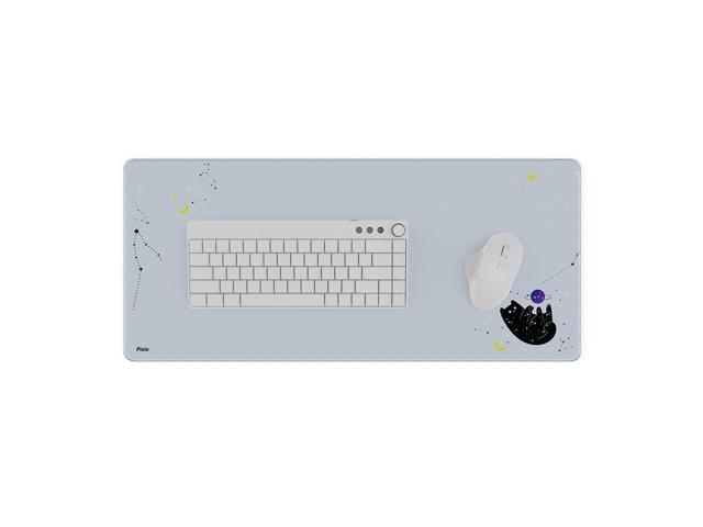 Pixio Mouse Pads - 36 x 16 inch XXL Space Kitty Cat Blue Multifunctional Large Desk Mats for Gaming, Office, Desktop Anti-slip Waterproof Washable...