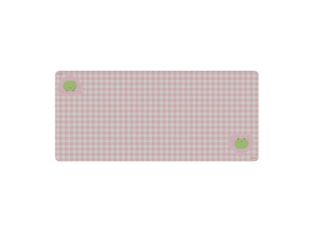 Pixio Mouse Pads - 36 x 16 inch XXL Checker Frogs Pink Multifunctional Large Desk Mats for Gaming, Office, Desktop Anti-slip Waterproof Washable...