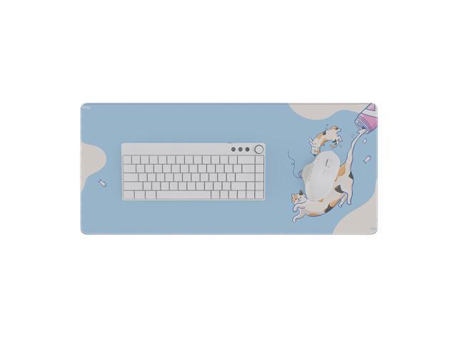 Pixio Mouse Pads - 36 x 16 inch XXL Milky Cats Blue Multifunctional Large Desk Mats for Gaming, Office, Desktop Anti-slip Waterproof Washable...