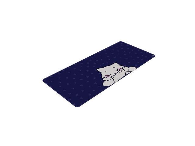 Pixio Mouse Pads - 36 x 16 inch XXL Squishy Cat Blue Multifunctional Large Desk Mats for Gaming, Office, Desktop Anti-slip Waterproof Washable...