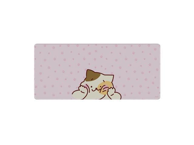 Pixio Mouse Pads - 36 x 16 inch XXL Squishy Cat Pink Multifunctional Large Desk Mats for Gaming, Office, Desktop Anti-slip Waterproof Washable...