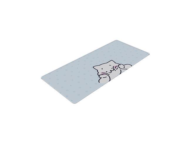 Pixio Mouse Pads - 36 x 16 inch XXL Squishy Cat Light Blue Multifunctional Large Desk Mats for Gaming, Office, Desktop Anti-slip Waterproof...