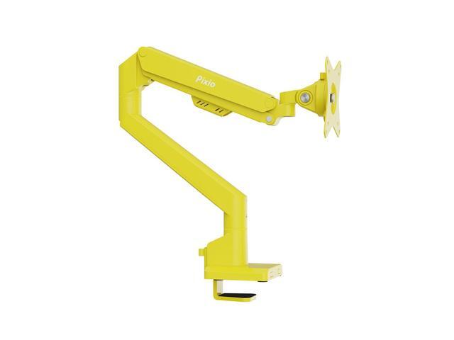 Pixio PS1S Wave Yellow Single Monitor Arm Stand Desk Mount - Fits up to 32 inches Monitors and up to 19.8lbs. VESA Compatibility and Integrated...