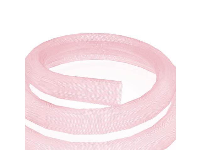 Pixio 10FT Tubing Cable Sleeve Pink 1/2 inch Flexible Cable Management Sleeve for PC, Gaming, TV & Office, Wire Organizer for Desk Cable Cleanup