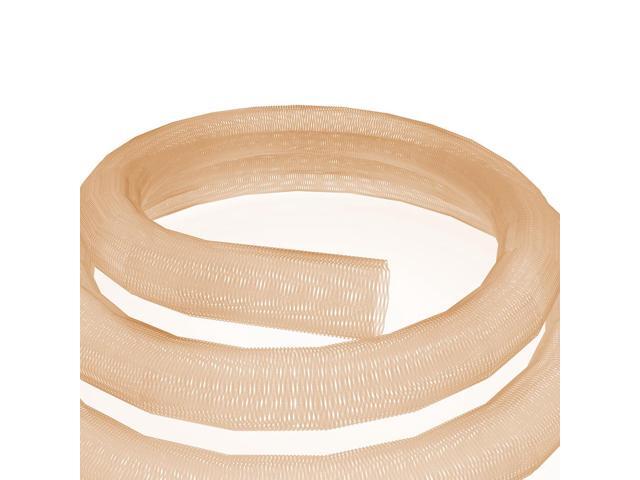 Pixio 10FT Tubing Cable Sleeve Beige 1/2 inch Flexible Cable Management Sleeve for PC, Gaming, TV & Office, Wire Organizer for Desk Cable Cleanup