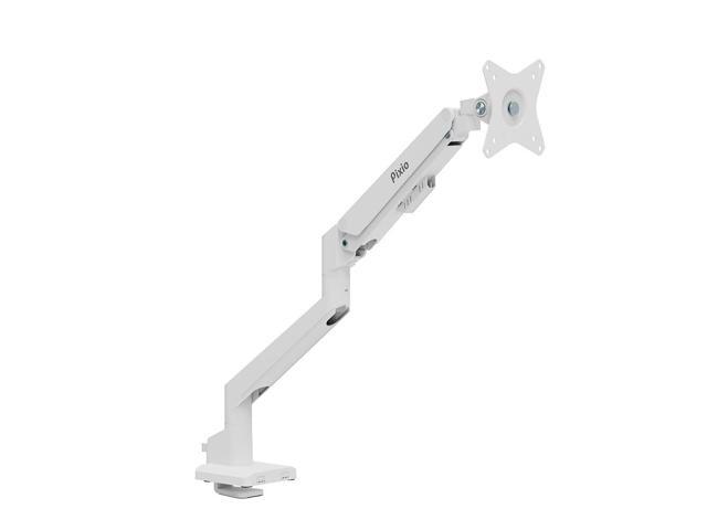 Pixio PS1S Wave White Single Monitor Arm Stand Desk Mount - Fits up to 32 inches Monitors and up to 19.8lbs. VESA Compatibility and Integrated...