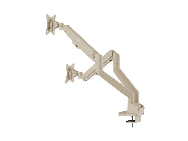 Pixio PS1D Wave Beige Dual Monitor Arm Stand Desk Mount - Fits up to 32 inch Monitors and up to 19.8lbs, VESA Compatibility and Integrated Cable...