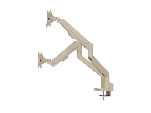 Pixio PS1D Wave Beige Dual Monitor Arm Stand Desk Mount - Fits up to 32 inch Monitors and up to 19.8lbs, VESA Compatibility and Integrated Cable...