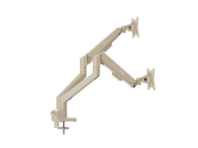 Pixio PS1D Wave Beige Dual Monitor Arm Stand Desk Mount - Fits up to 32 inch Monitors and up to 19.8lbs, VESA Compatibility and Integrated Cable...