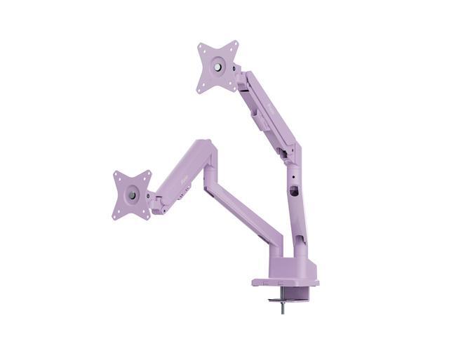 Pixio PS1D Wave Purple Dual Monitor Arm Stand Desk Mount - Fits up to 32 inch Monitors and up to 19.8lbs, VESA Compatibility and Integrated Cable...