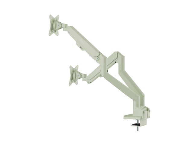 Pixio PS1D Wave Mint Dual Monitor Arm Stand Desk Mount - Fits up to 32 inch Monitors and up to 19.8lbs, VESA Compatibility and Integrated Cable...