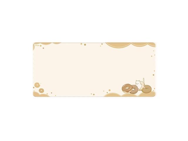 Pixio Mouse Pads - 36 x 16 inch XX Cats and Donuts Beige Multifunctional Large Desk Mats for Gaming, Office, Desktop Anti-slip Waterproof Washable...