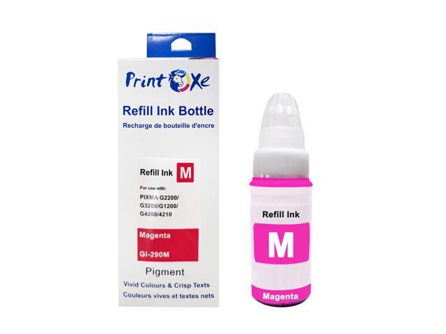 GI-290 Compatible Ink Refill Bottles Set plus Black GI 290 of 5 Bottles for Canon PIXMA Printers G4200 G4210 G3200 G2200 G1200 G1000 G1100 G1400...