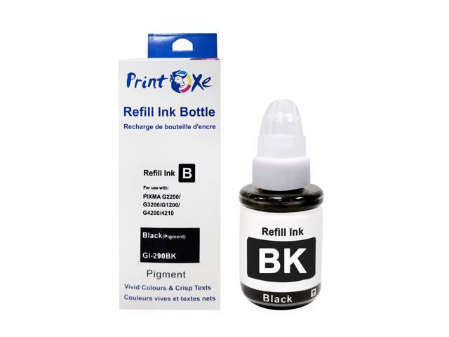GI-290 Compatible Ink Refill Bottles Set plus Black GI 290 of 5 Bottles for Canon PIXMA Printers G4200 G4210 G3200 G2200 G1200 G1000 G1100 G1400...