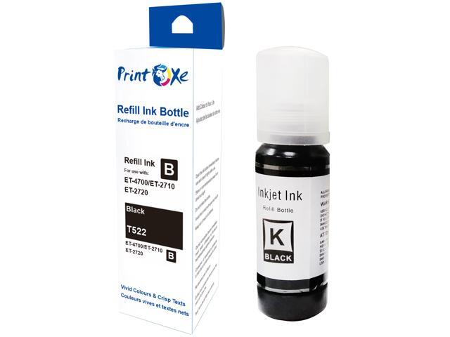 T522 Compatible Ink Refill Bottles Set 522 of 4 Colours Black T522120 Cyan T522220 Magenta T522320 Yellow T522420 for Epson Eco Tank...