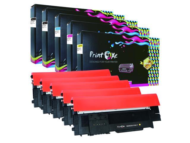 116A Compatible Set plus Black of 5 Cartridges 2 Black W2060A Cyan W2061A Yellow W2062A Magenta W2063A for HP Color Laserjet Pro MFP 178nw...