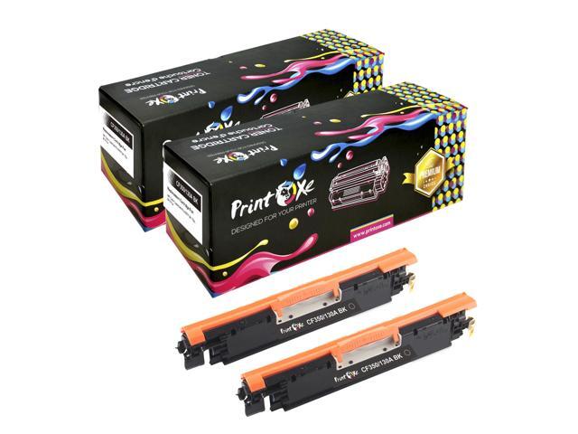 130A Compatible 5 Toners Set + BK; 2 Black CF350A, Cyan CF351A, Yellow CF352A, & Magenta CF353A for HP Laser Jet Pro Color MFP M176, M177,...