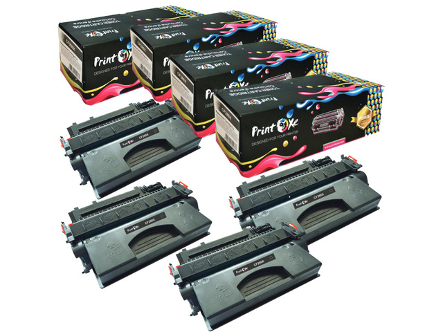 CF280X / CE505X 4 Toner Cartridges for HP & Canon CRG119II & CRG319 Yield 6900 Pages Laserjet Pro 400 M401 M401a M401d M401n M401dn M401dw M425dn...
