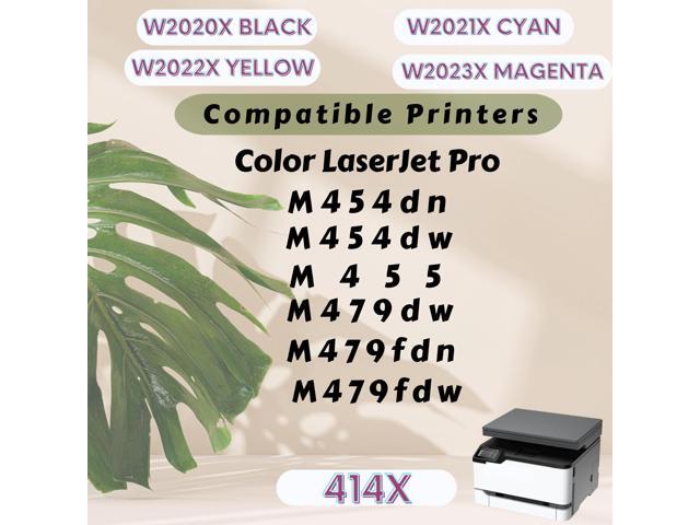 W2020X Black 414X {With Chip} High Yield Toner Cartridge of 414A / W2020A Black for HP Color LaserJet Pro M454dn M454dw M479dw M479fdn M479fdw