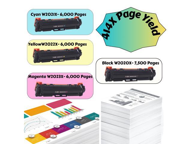 W2023X Magenta (Red) 414X With Chip High Yield Toner Cartridge of 414A / W2023A Version for HP Color LaserJet Pro M454dn M454dw M479dw M479fdn M479fdw